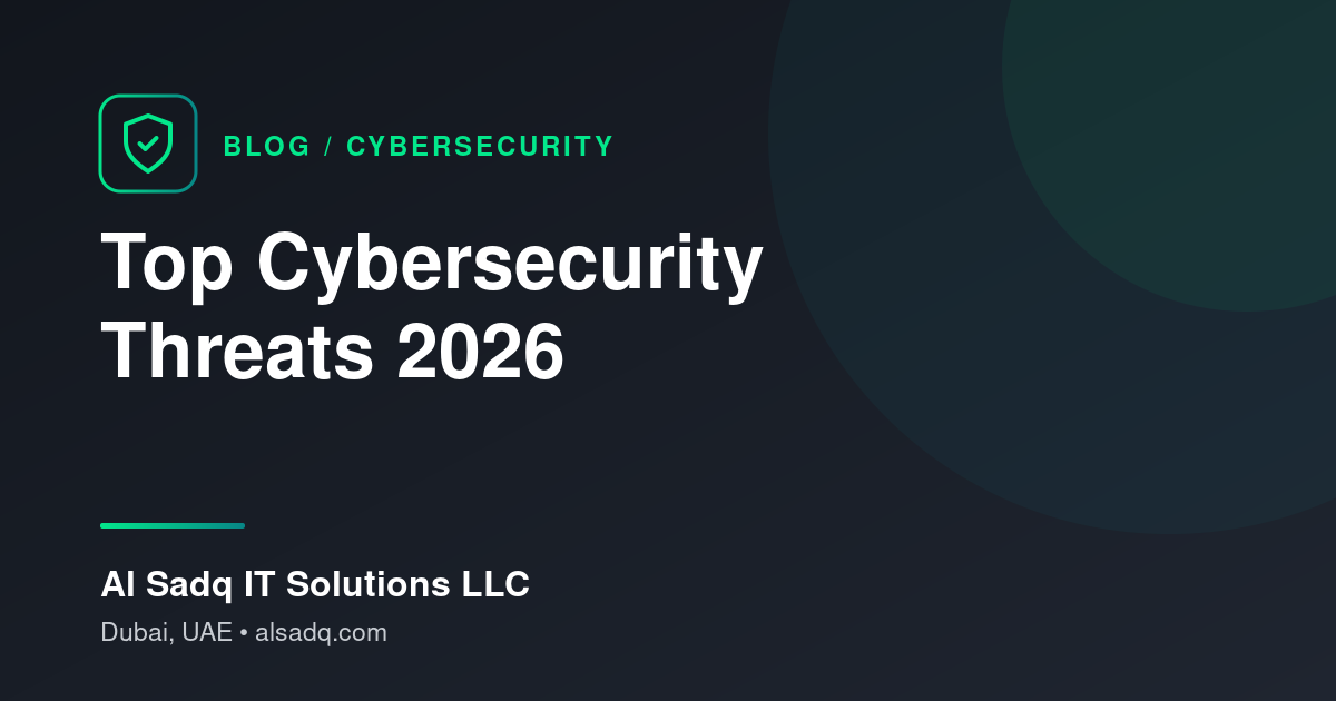 Top Cybersecurity Threats 2026 - Al Sadq IT Solutions Dubai